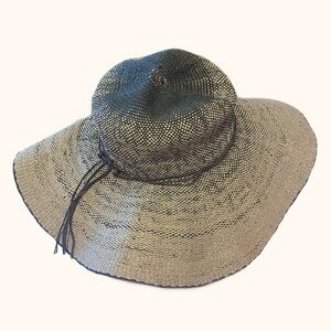ALDO Women's Wide Brim Straw Sun Hat with Spaghetti Straps Floppy Sunshade Hat